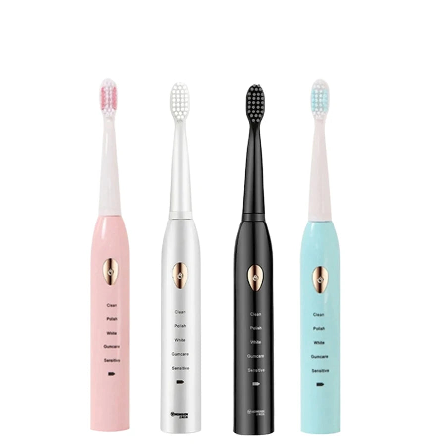Sonic Electric Toothbrush 5-gear Mode USB Charging 4 colors IPX7 Waterproof Ultrasonic Rechargeable Soft Hair Adult Toothbrush