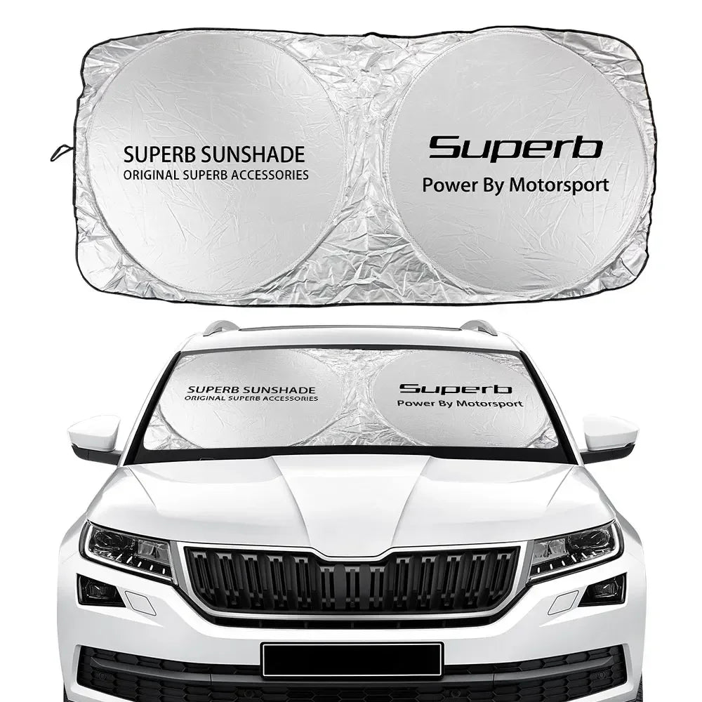 Car Windshield Sunshade Cover Accessories For Skoda Octavia Fabia Rapid Superb Kodiaq Scala Karoq Citigo Kamiq Roomster Enyaq
