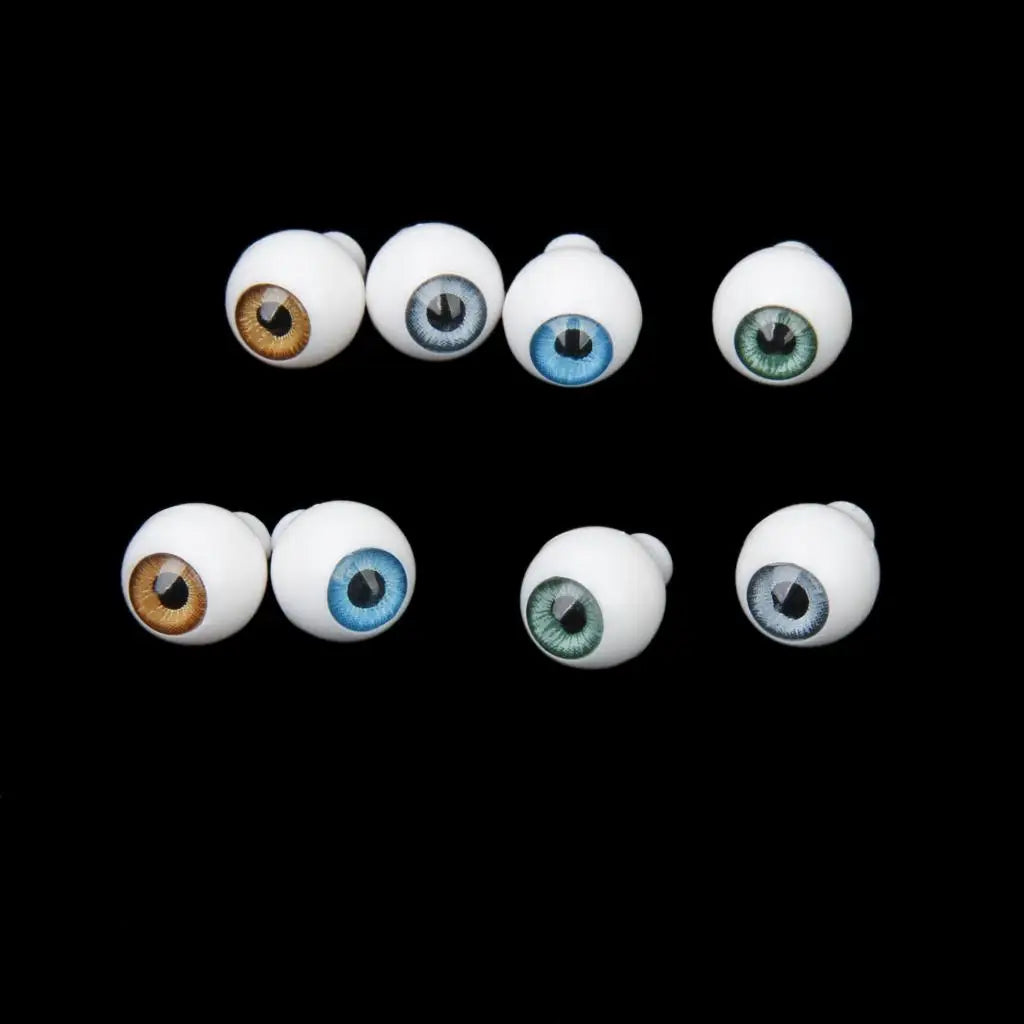 New Arrivals 2015 4 Pairs Round Acrylic Doll Eyes Eyeballs Accessories 10mm