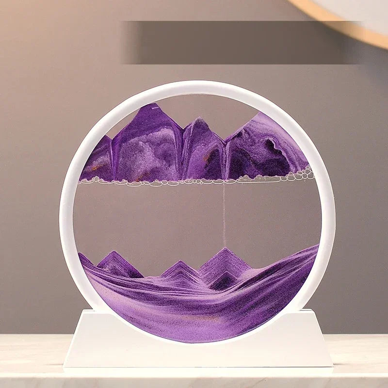 Sandscape Kinetic Sand Art Frame Quicksand 3D Dynamic Liquid Hourglass Moving Sand Painting Flowing Sand Office Home Decor Gifts