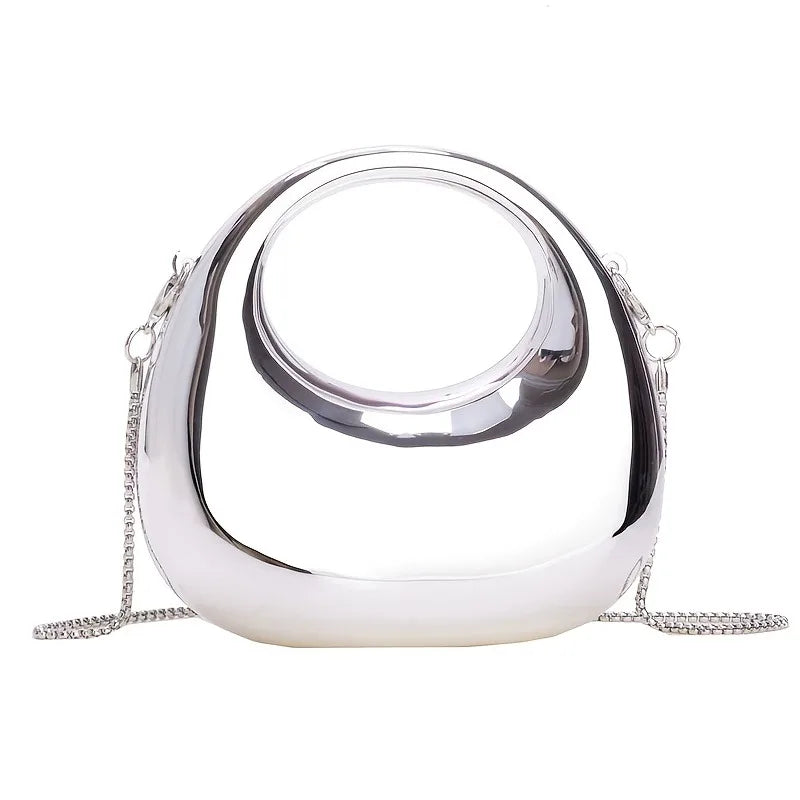 Mini Golden Evening Bag Purses and Handbags Luxury Designer Shoulder Bags Funny Shape Party Wedding Acrylic Shiny Clutch Purse