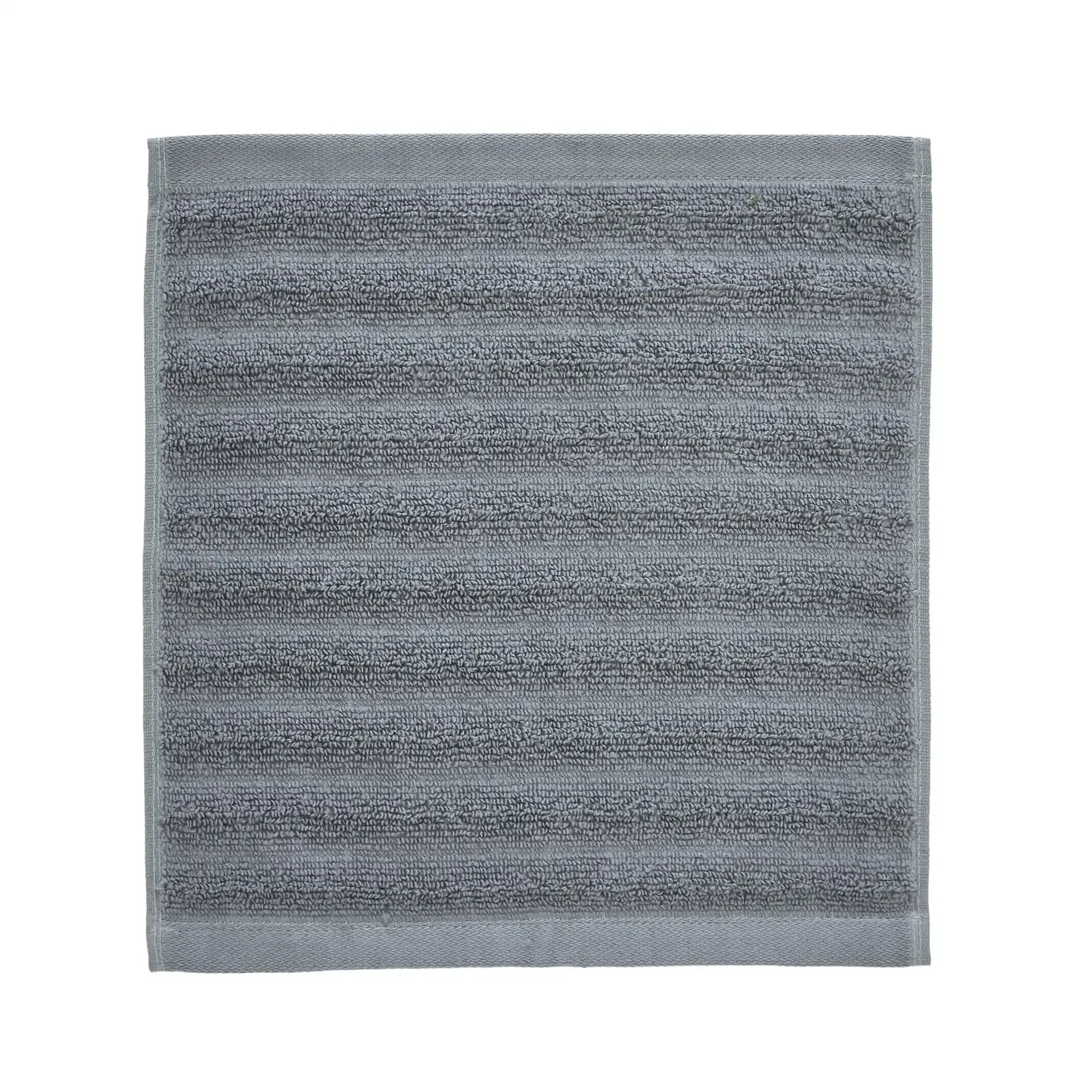 NEW ARRIVALS Textured Washcloth, 12" x 12", Grey