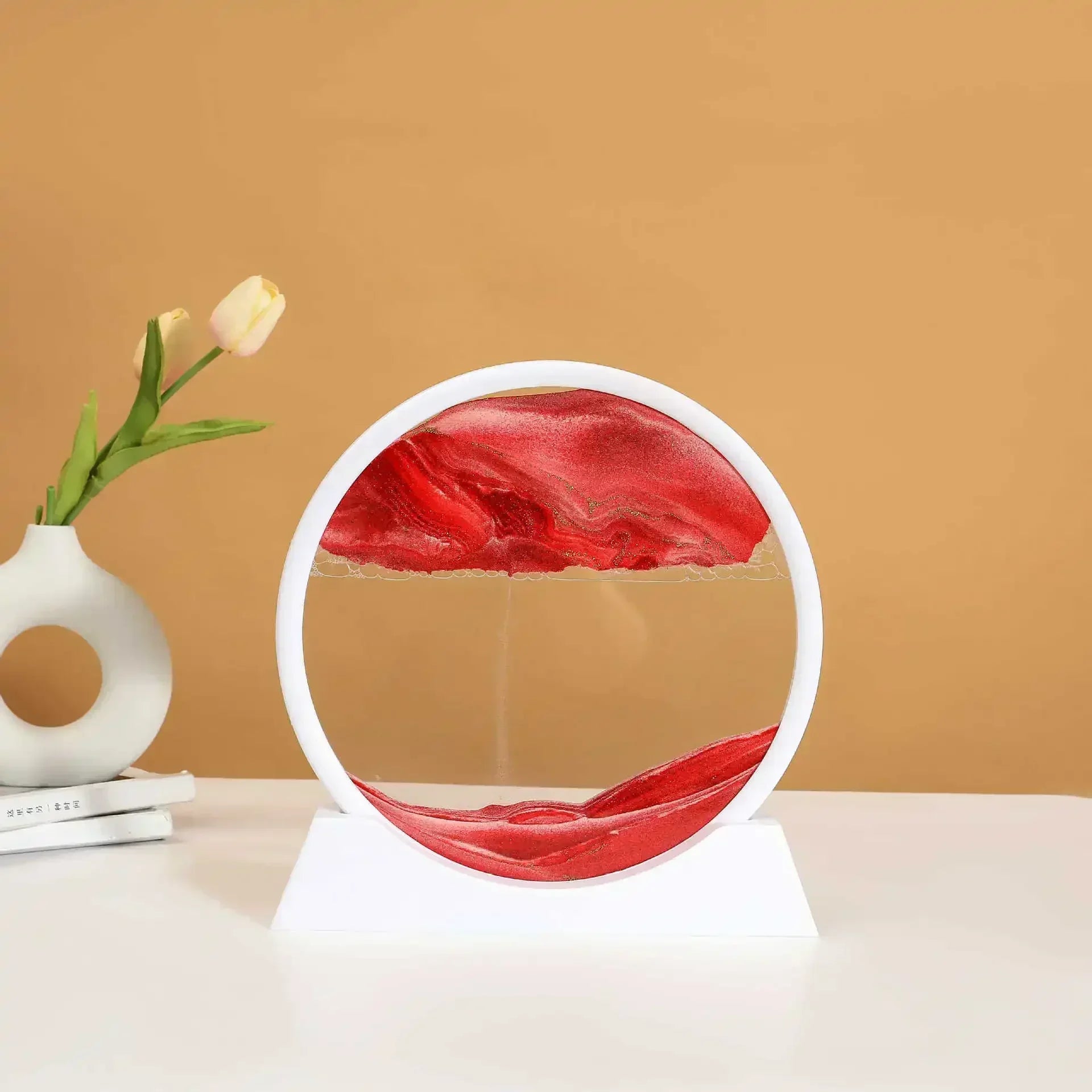 Sandscape Kinetic Sand Art Frame Quicksand 3D Dynamic Liquid Hourglass Moving Sand Painting Flowing Sand Office Home Decor Gifts