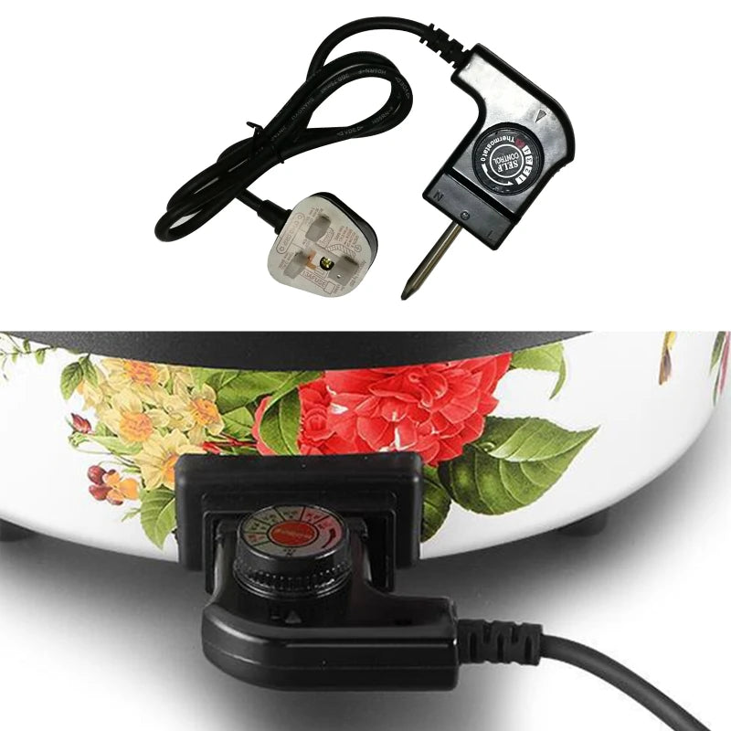 Electric Griddle Heat Control Power Cord US/UK/EU/CN Plug Strong Connection