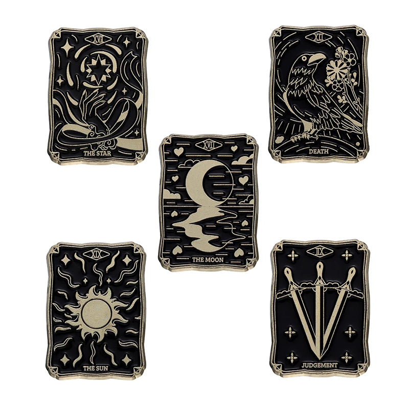 Best Sellers Enamel Pins Custom Set Anime Tarot Oil Painting Frog Witch Brooches Lapel Badges Punk Goth Jewelry