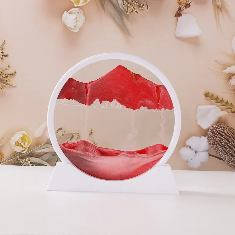 Sandscape Kinetic Sand Art Frame Quicksand 3D Dynamic Liquid Hourglass Moving Sand Painting Flowing Sand Office Home Decor Gifts