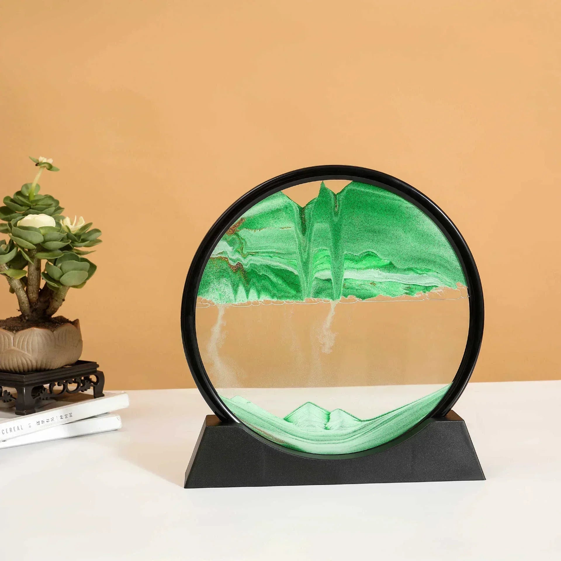 Sandscape Kinetic Sand Art Frame Quicksand 3D Dynamic Liquid Hourglass Moving Sand Painting Flowing Sand Office Home Decor Gifts