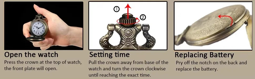 Zodiac Compass hollow out Pattern Bronze Retro Quartz Pocket Watches Men Women Necklace Watch Antique Pendant Gifts
