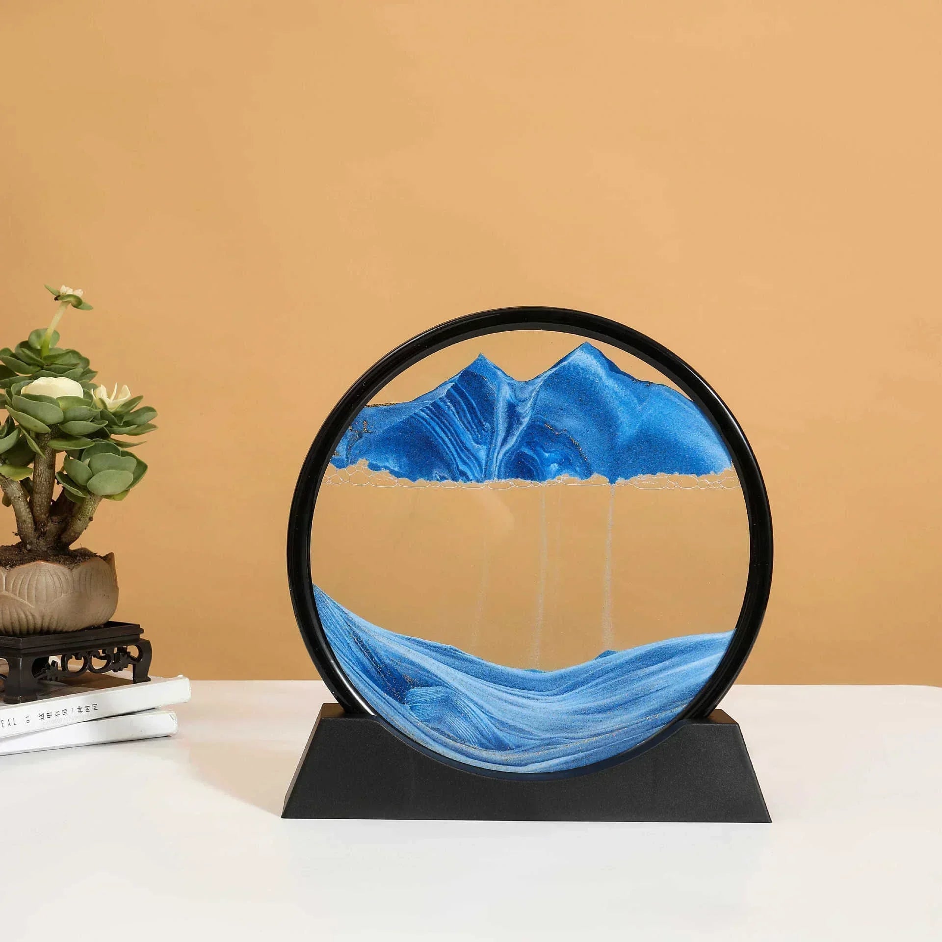 Sandscape Kinetic Sand Art Frame Quicksand 3D Dynamic Liquid Hourglass Moving Sand Painting Flowing Sand Office Home Decor Gifts