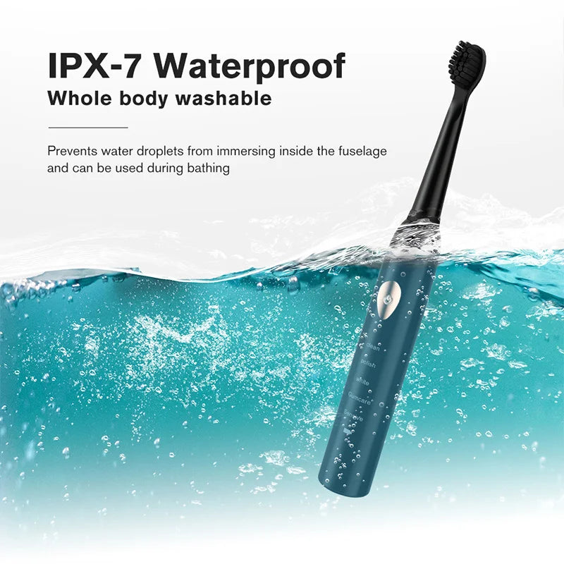 Sonic Electric Toothbrush 5-gear Mode USB Charging 4 colors IPX7 Waterproof Ultrasonic Rechargeable Soft Hair Adult Toothbrush