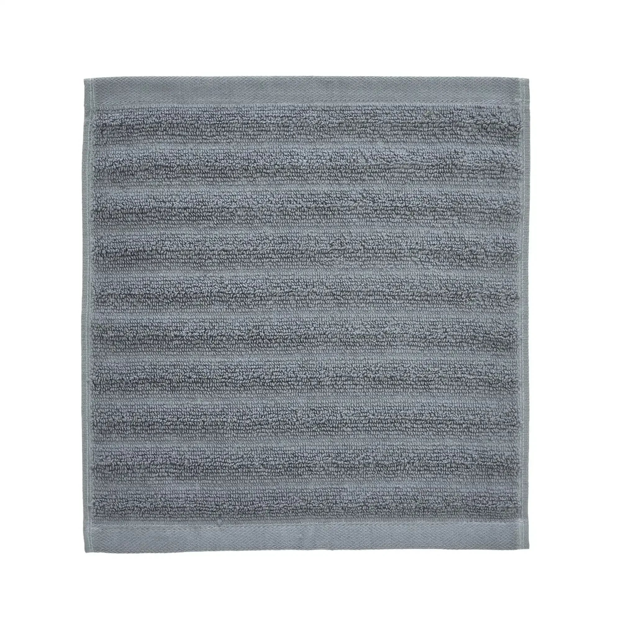 NEW ARRIVALS Textured Washcloth, 12" x 12", Grey