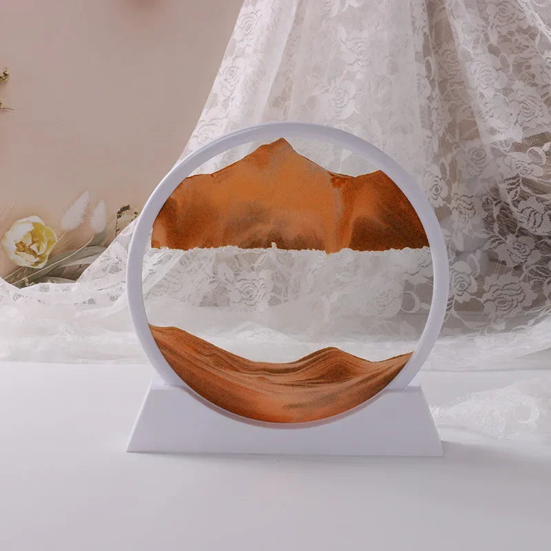 Sandscape Kinetic Sand Art Frame Quicksand 3D Dynamic Liquid Hourglass Moving Sand Painting Flowing Sand Office Home Decor Gifts