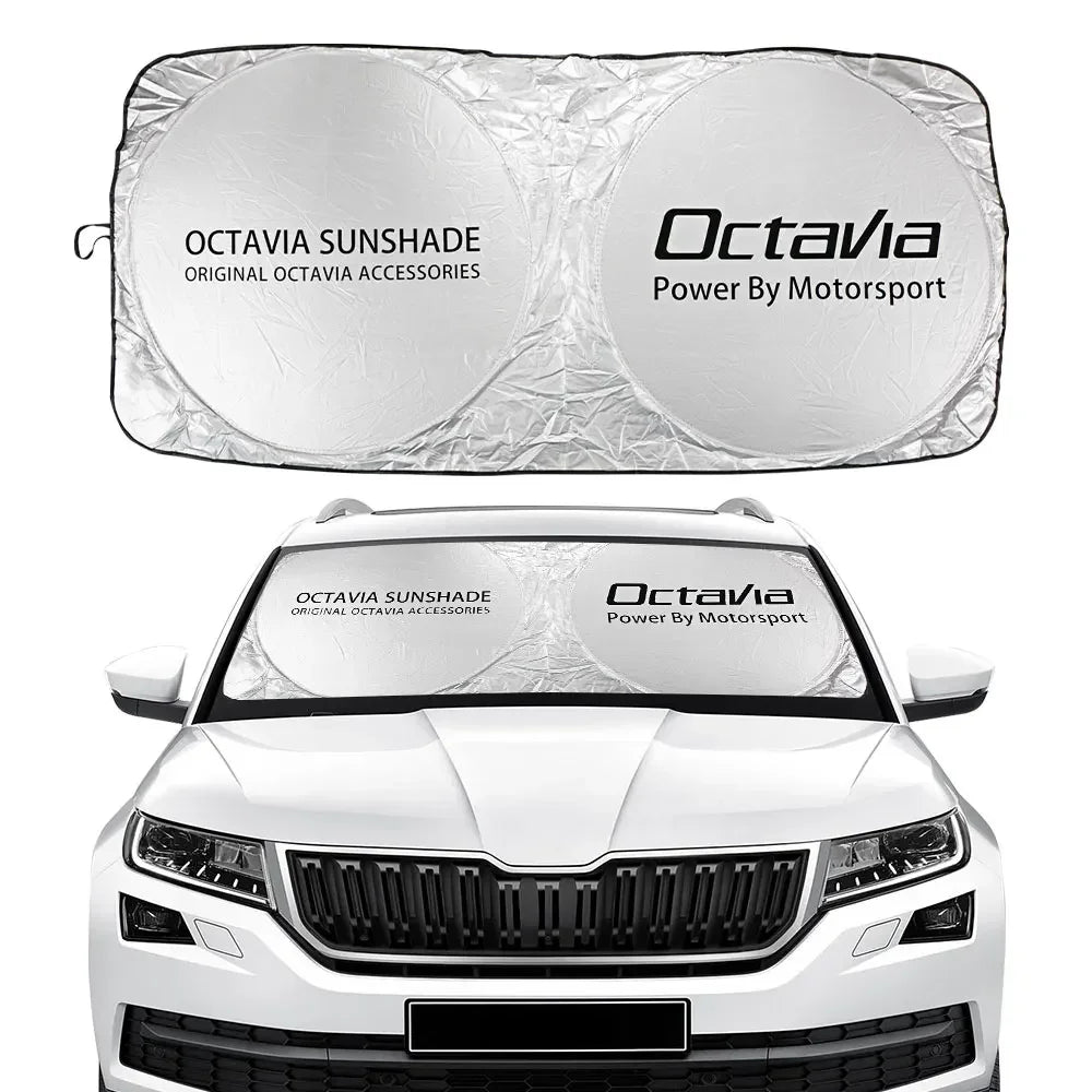 Car Windshield Sunshade Cover Accessories For Skoda Octavia Fabia Rapid Superb Kodiaq Scala Karoq Citigo Kamiq Roomster Enyaq